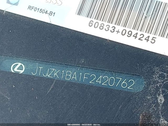 JTJZK1BA1F2420762 Lexus RX 350