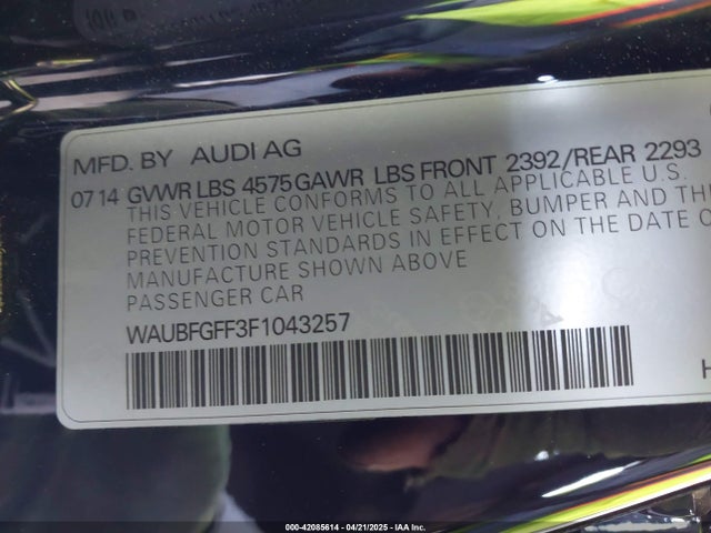 2015 AUDI A3 WAUBFGFF3F1043257 Photo 8