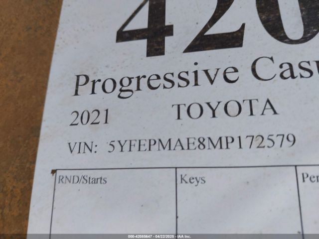 5YFEPMAE8MP172579 Toyota COROLLA LE