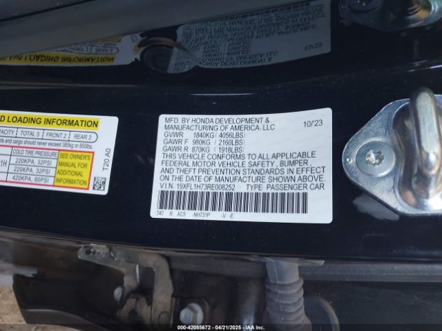 19XFL1H73RE008252 Honda Civic Ex-l