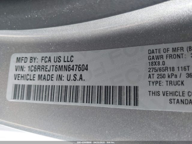 1C6RREJT6MN647604 RAM 1500