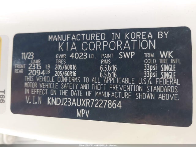 KNDJ23AUXR7227864 KIA SOUL LX