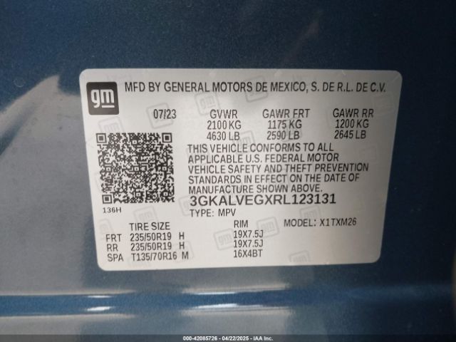 3GKALVEGXRL123131 GMC Terrain Awd Slt