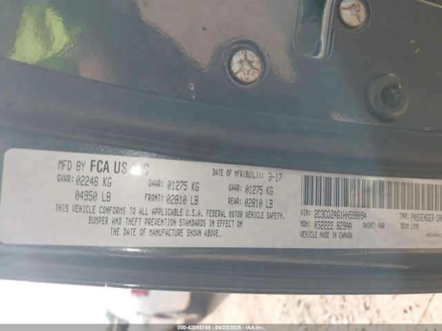 2C3CDZAG1HH598094 Dodge Challenger Sxt
