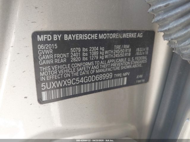 5UXWX9C54G0D68999 BMW X3 Xdrive28i