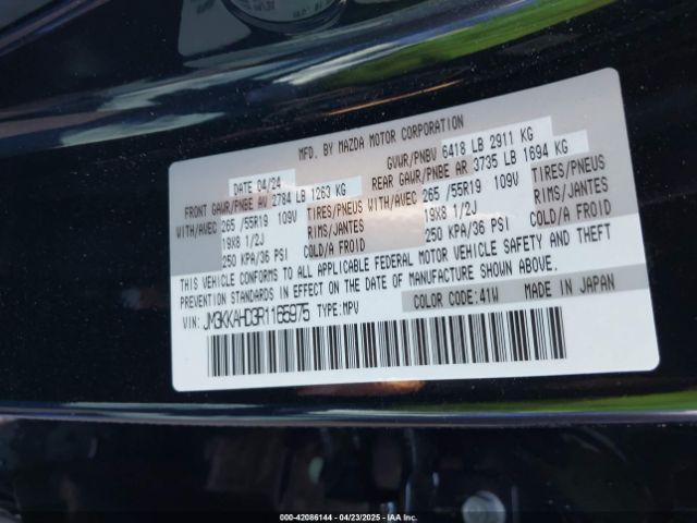 JM3KKAHD3R1165975 Mazda Cx-90 3.3 Turbo Select