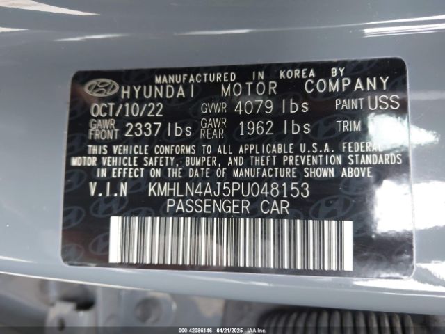 KMHLN4AJ5PU048153 Hyundai Elantra Hybrid Limited