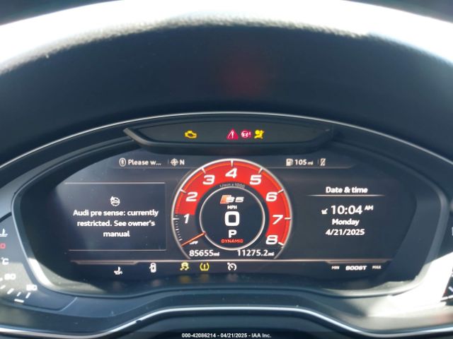WAUC4CF55JA009825 Audi S5 3.0t Premium Plus