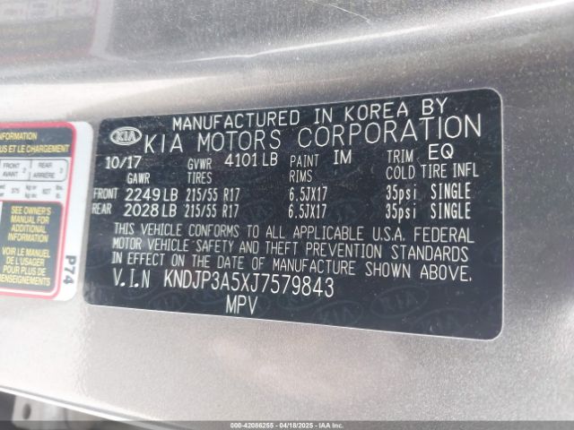 KNDJP3A5XJ7579843 KIA SOUL +