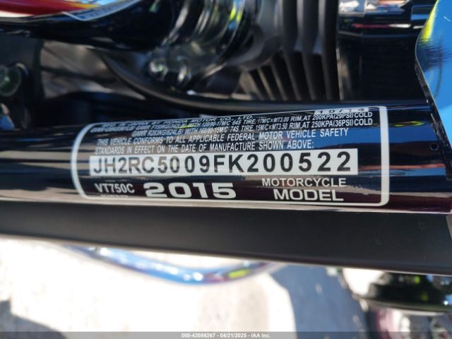 2015 HONDA VT750 JH2RC5009FK200522 Photo 9