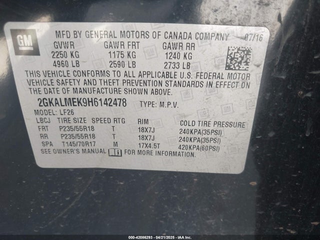 2GKALMEK9H6142478 GMC Terrain Sle-1