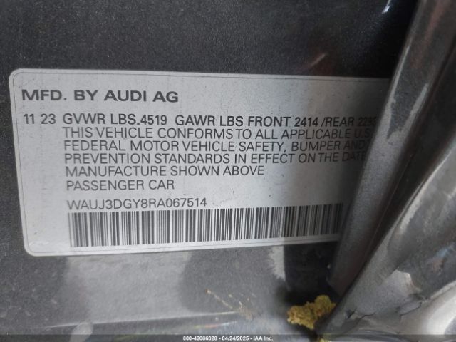 WAUJ3DGY8RA067514 Audi S3 Prestige Tfsi Quattro S Tronic