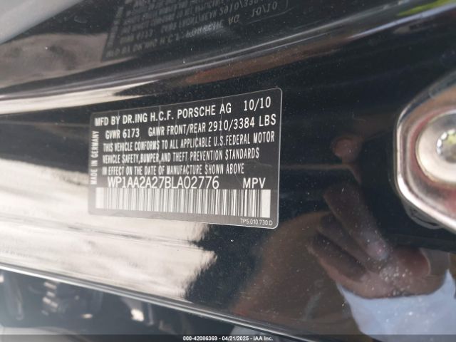 2011 PORSCHE CAYENNE WP1AA2A27BLA02776 Photo 8