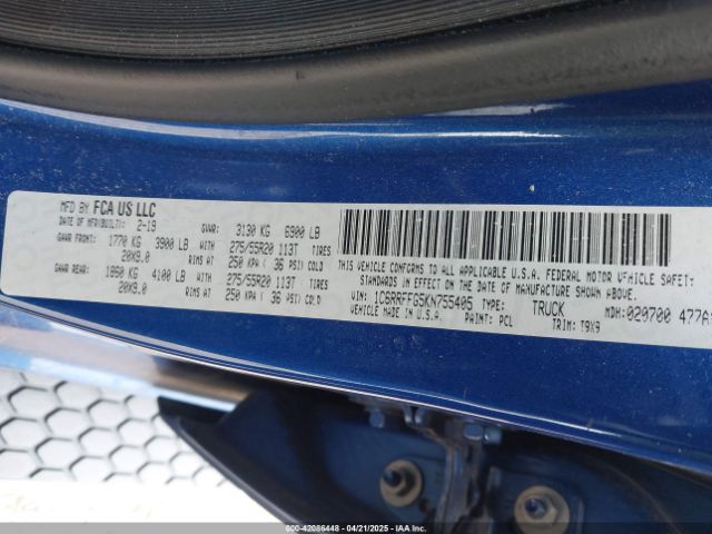 2019 RAM 1500 1C6RRFFG5KN755405 Photo 8