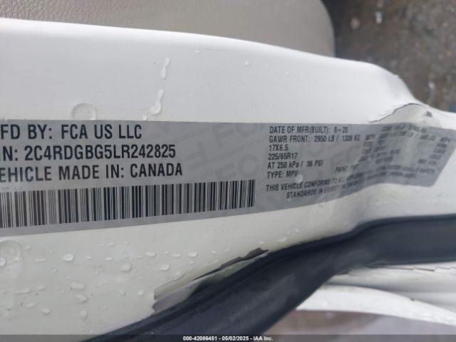 2020 DODGE GRAND CARAVAN 2C4RDGBG5LR242825 Photo 8