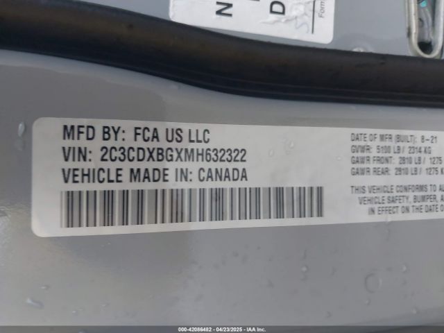 2021 DODGE CHARGER 2C3CDXBGXMH632322 Photo 8