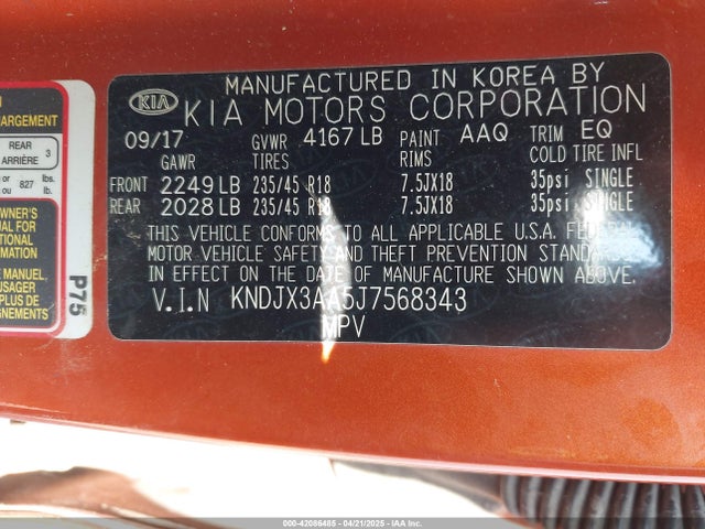 KNDJX3AA5J7568343 KIA Soul !