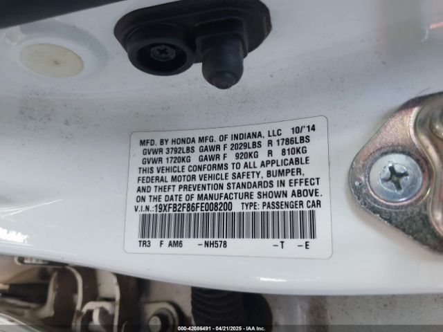 19XFB2F86FE008200 Honda CIVIC EX