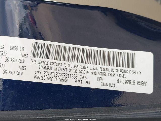 2C4RC1BG0ER211050 Chrysler Town & Country Touring