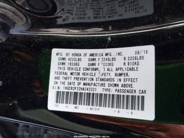 1HGCR2F32HA042001 Honda ACCORD LX