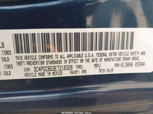 3C4PDCBG3ET218328 Dodge Journey Sxt
