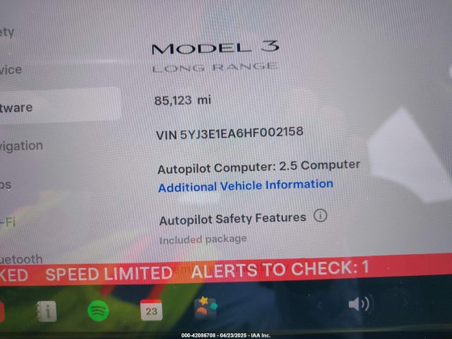 5YJ3E1EA6HF002158 Tesla Model 3 Long Range/standard