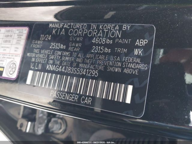 KNAG44J83S5341295 KIA K5 Gt