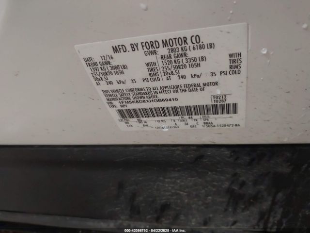 2017 FORD EXPLORER 1FM5K8D8XHGB69410 Photo 8