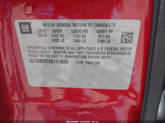 2G1WB5E33E1174556 Chevrolet Impala Limited Lt