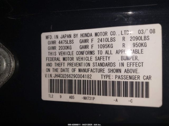 2009 ACURA TSX JH4CU26629C004182 Photo 8