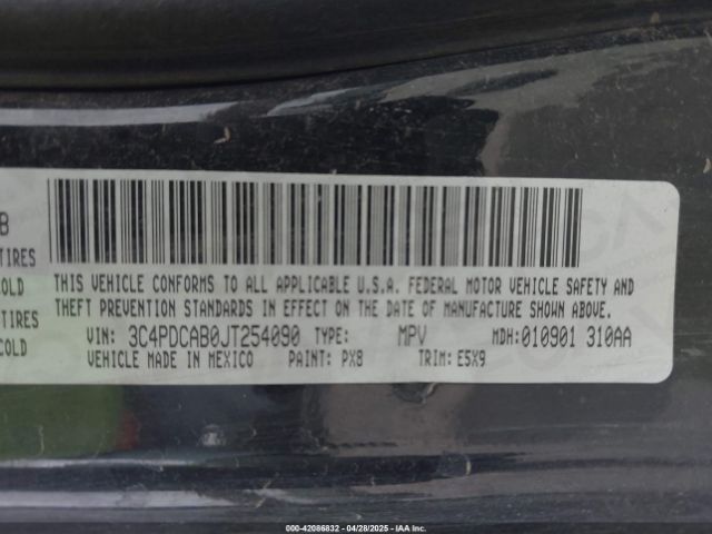 3C4PDCAB0JT254090 Dodge JOURNEY SE