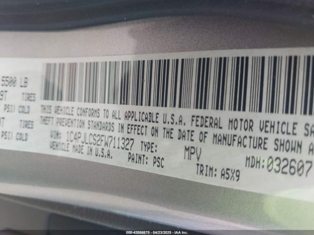2015 JEEP CHEROKEE 1C4PJLCS2FW711327 Photo 8