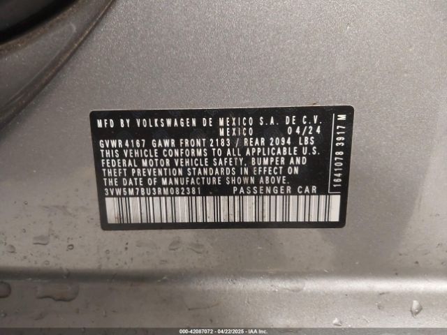 3VW5M7BU3RM082381 Volkswagen Jetta 1.5t S