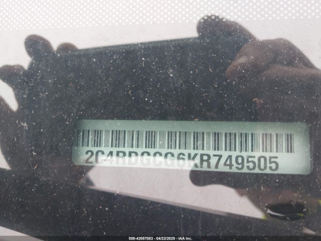 2C4RDGCG6KR749505 Dodge Grand Caravan Sxt