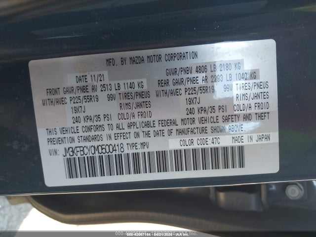 JM3KFBCY0M0500418 Mazda py turbo