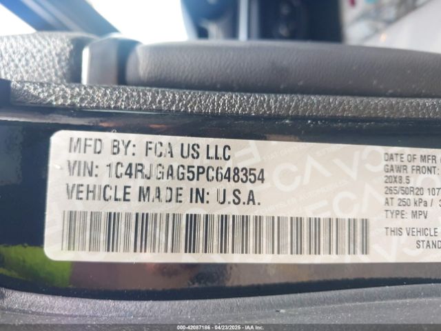1C4RJGAG5PC648354 Jeep Grand Cherokee Altitude 4x2