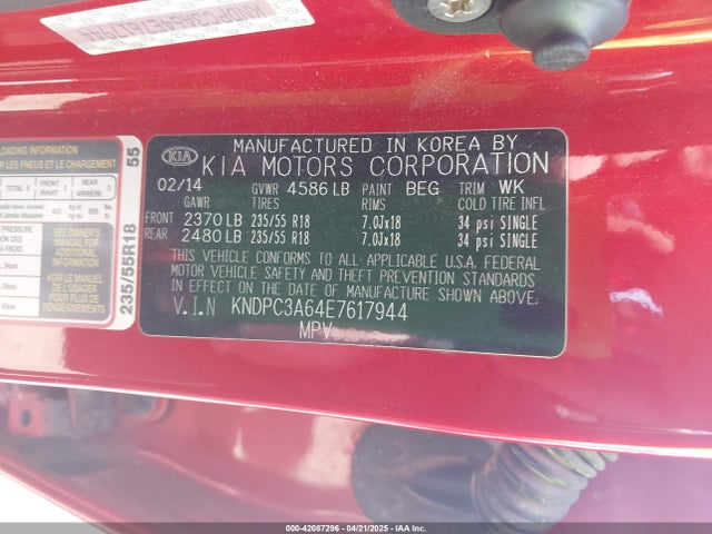 KIA Sportage Sx 2014 KNDPC3A64E7617944 Image 9