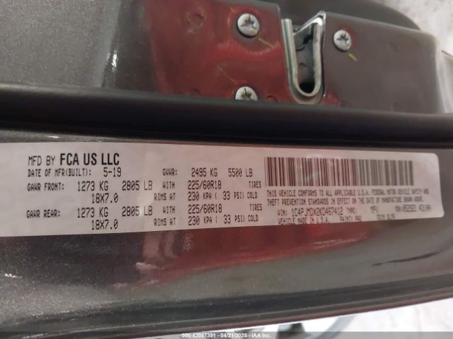 1C4PJMDX2KD467412 Jeep Cherokee Limited 4x4