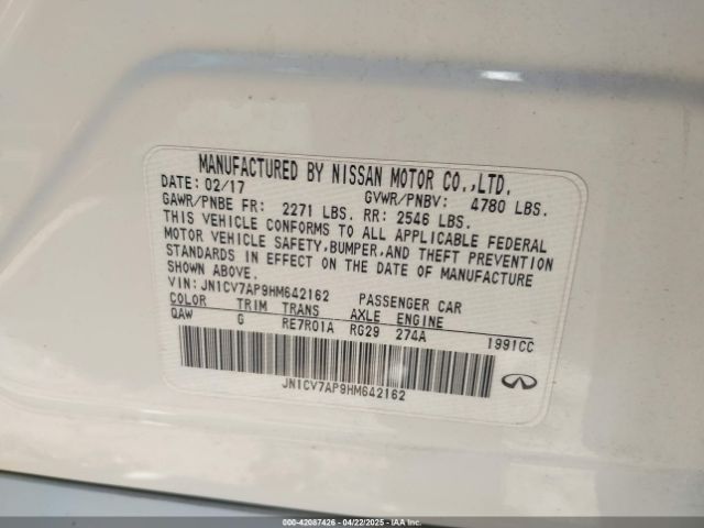 2017 INFINITI Q50 JN1CV7AP9HM642162 Photo 8