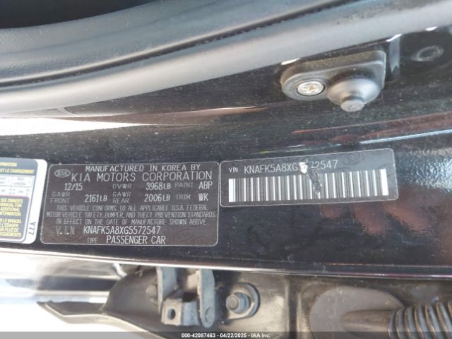 KNAFK5A8XG5572547 KIA FORTE LX