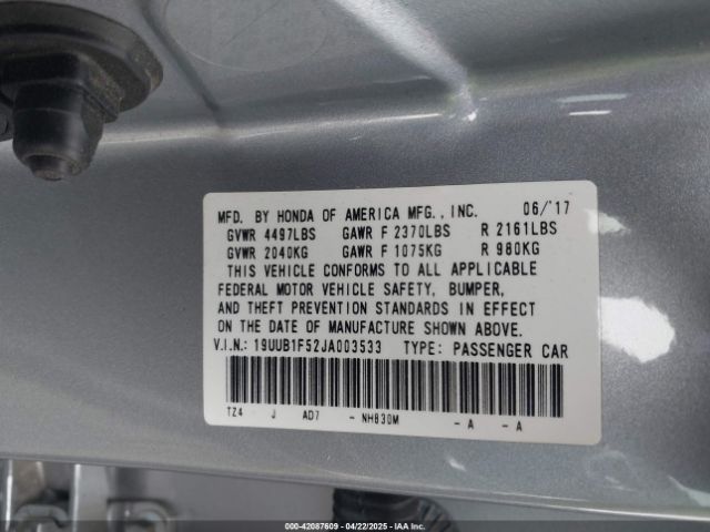 19UUB1F52JA003533 Acura Tlx Tech Pkg