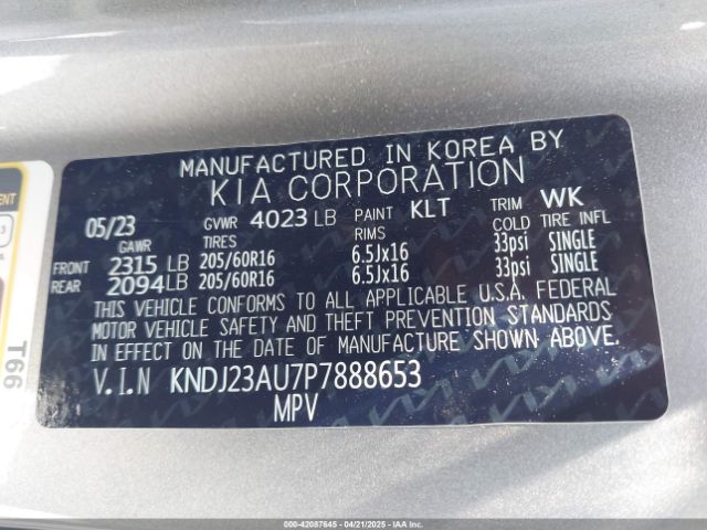 KNDJ23AU7P7888653 KIA SOUL LX