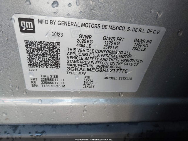 3GKALMEG8RL217776 GMC Terrain Fwd Sle