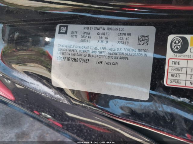 1G1FF1R72H0179757 Chevrolet Camaro 1ss