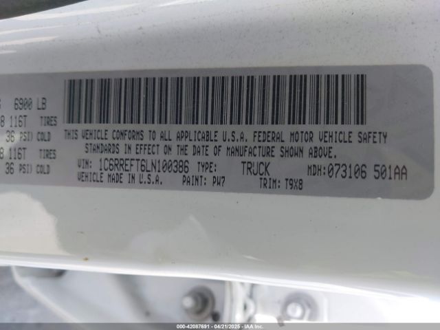 1C6RREFT6LN100386 RAM 2020