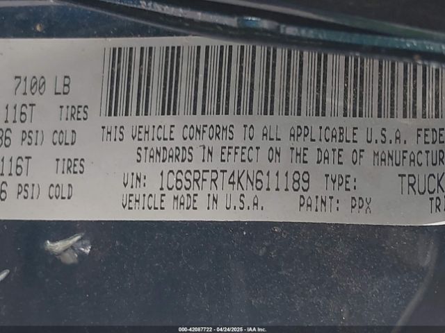 2019 RAM 1500 1C6SRFRT4KN611189 Photo 8