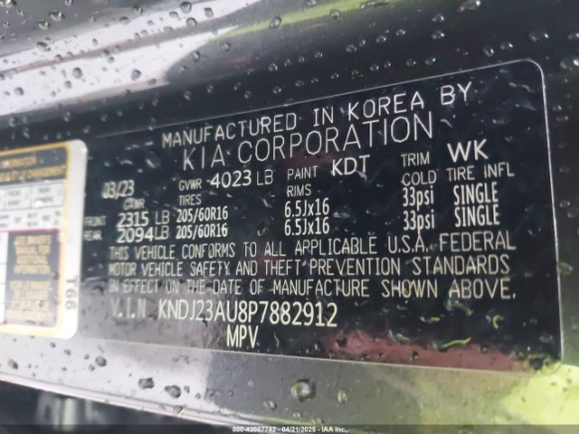 KNDJ23AU8P7882912 KIA SOUL LX
