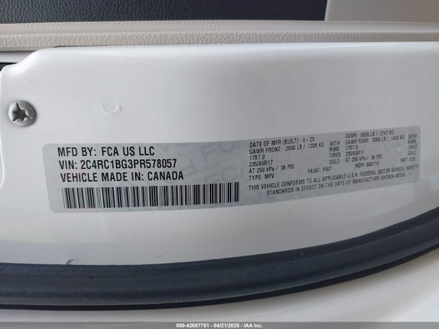 Chrysler Pacifica Touring L 2023 2C4RC1BG3PR578057 Image 9
