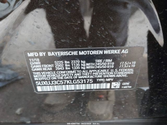 2019 BMW X4 5UXUJ3C57KLG53175 Photo 8