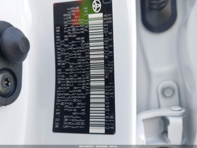 5YFB4MDE4SP280296 Toyota COROLLA LE